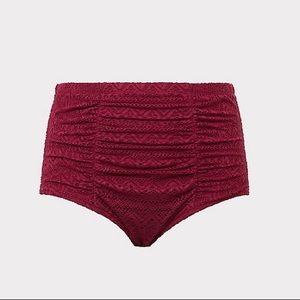 nwot torrid crochet high waisted swim bottoms